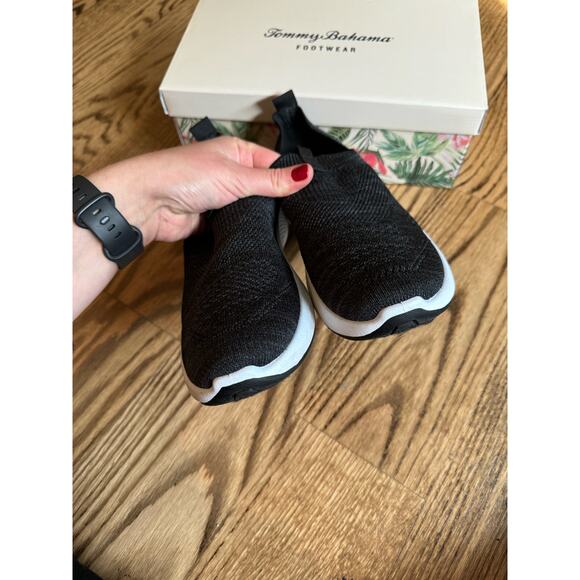 TOMMY BAHAMA Black Slip-on Sneakers Size 10 - Picture 5 of 7